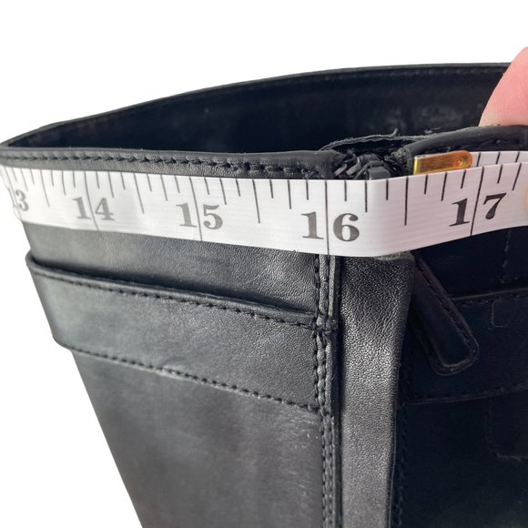 Cole Haan 'Air Cara' High Heel Leather Tall Knee High Black Boot Size 10 - Picture 12 of 13